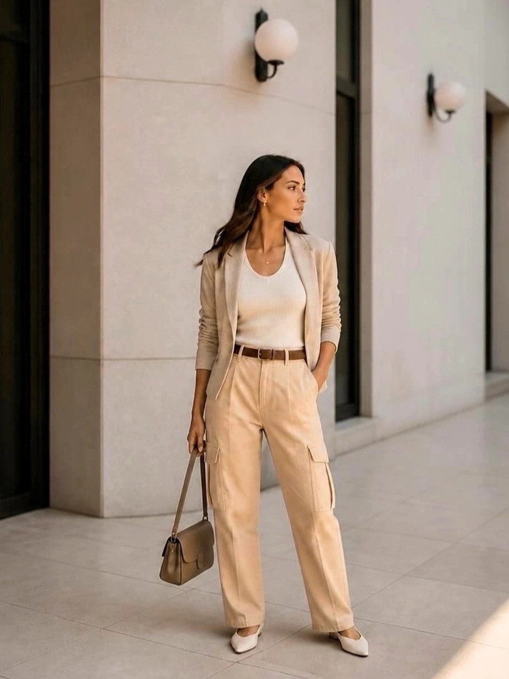 Wilfred Free Cargo Pants in light peach Size 4